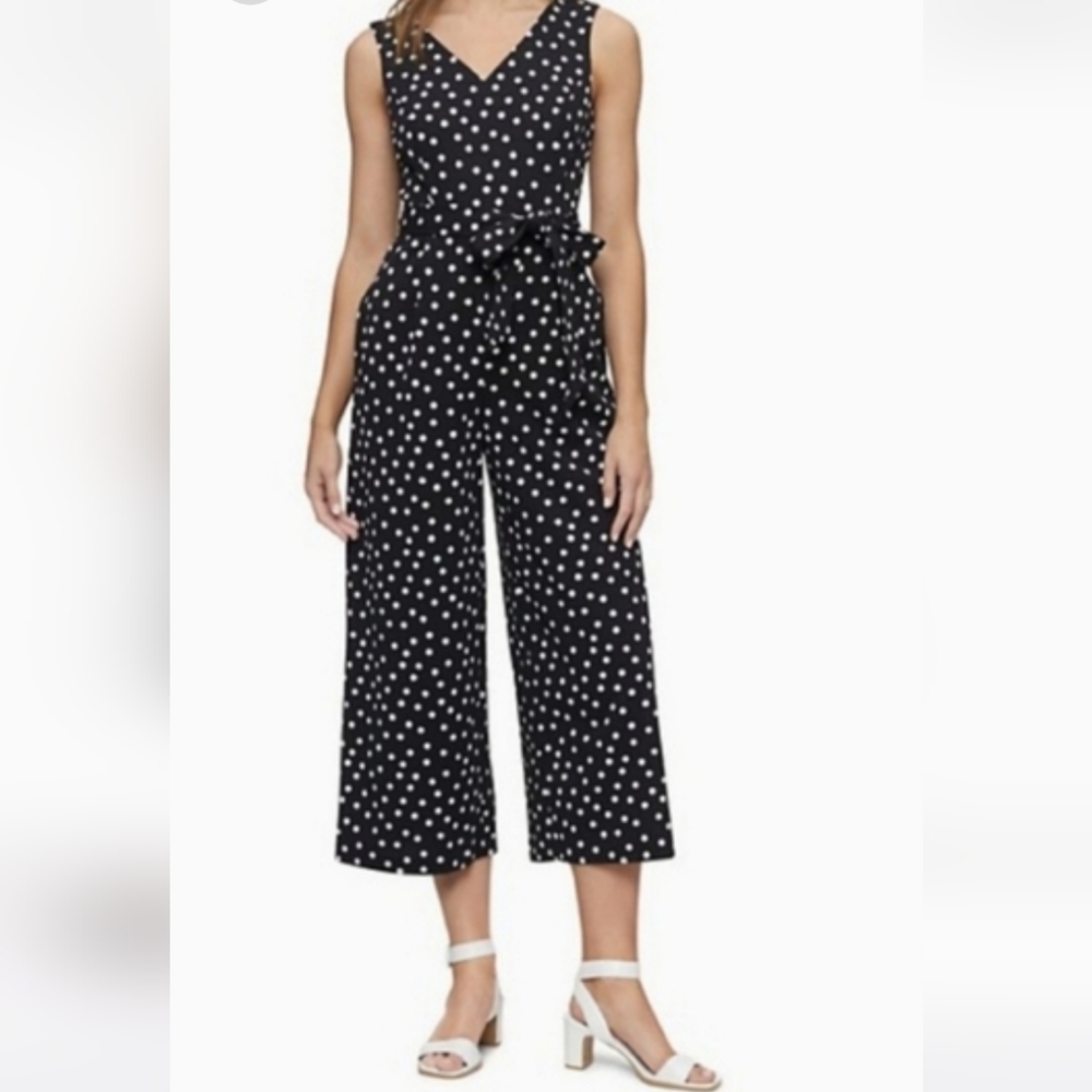 Polka Dot Jumpsuit -LIGHT BLUE and WHITE